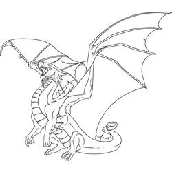 Dessin à colorier: Dragon (Personnages) #148348 - Coloriages à Imprimer Gratuits
