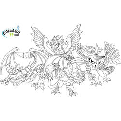 Dessin à colorier: Dragon (Personnages) #148354 - Coloriages à Imprimer Gratuits