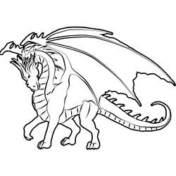 Dessin à colorier: Dragon (Personnages) #148355 - Coloriages à Imprimer Gratuits
