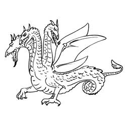 Dessin à colorier: Dragon (Personnages) #148360 - Coloriages à Imprimer Gratuits