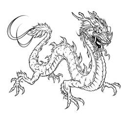 Dessin à colorier: Dragon (Personnages) #148374 - Coloriages à Imprimer Gratuits