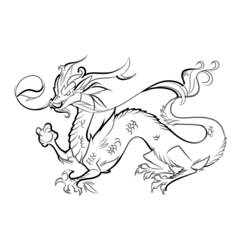 Dessin à colorier: Dragon (Personnages) #148375 - Coloriages à Imprimer Gratuits