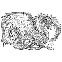 Dessin à colorier: Dragon (Personnages) #148404 - Coloriages à Imprimer Gratuits