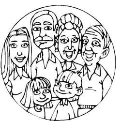 Dessin à colorier: Famille (Personnages) #95089 - Coloriages à Imprimer Gratuits