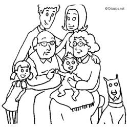 Dessin à colorier: Famille (Personnages) #95096 - Coloriages à Imprimer Gratuits
