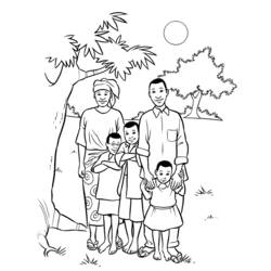Dessin à colorier: Famille (Personnages) #95121 - Coloriages à Imprimer Gratuits