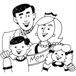 Dessin à colorier: Famille (Personnages) #95172 - Coloriages à Imprimer Gratuits