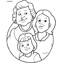 Dessin à colorier: Famille (Personnages) #95226 - Coloriages à Imprimer Gratuits