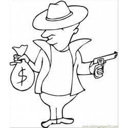 Dessin à colorier: Gangster (Personnages) #149877 - Coloriages à Imprimer Gratuits