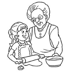 Dessin à colorier: Grand parents (Personnages) #150627 - Coloriages à Imprimer Gratuits