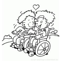 Dessin à colorier: Handicapé (Personnages) #98412 - Coloriages à Imprimer Gratuits