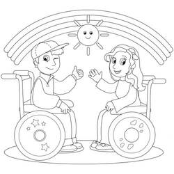 Dessin à colorier: Handicapé (Personnages) #98457 - Coloriages à Imprimer Gratuits