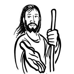 Dessin à colorier: Jesus (Personnages) #99022 - Coloriages à Imprimer Gratuits