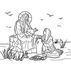 Dessin à colorier: Jesus (Personnages) #99029 - Coloriages à Imprimer Gratuits