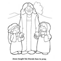 Dessin à colorier: Jesus (Personnages) #99095 - Coloriages à Imprimer Gratuits