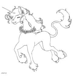 Dessin à colorier: Licorne (Personnages) #19528 - Coloriages à Imprimer Gratuits