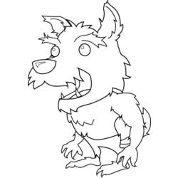 Dessin à colorier: Loup garou (Personnages) #100009 - Coloriages à Imprimer Gratuits
