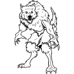 Dessin à colorier: Loup garou (Personnages) #100015 - Coloriages à Imprimer Gratuits