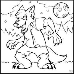 Dessin à colorier: Loup garou (Personnages) #99995 - Coloriages à Imprimer Gratuits