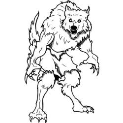 Dessin à colorier: Loup garou (Personnages) #99997 - Coloriages à Imprimer Gratuits