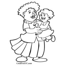 Dessin à colorier: Maman (Personnages) #101144 - Coloriages à Imprimer Gratuits