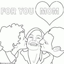 Dessin à colorier: Maman (Personnages) #101252 - Coloriages à Imprimer Gratuits