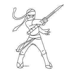 Dessin à colorier: Ninja (Personnages) #147907 - Coloriages à Imprimer Gratuits