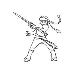 Dessin à colorier: Ninja (Personnages) #147916 - Coloriages à Imprimer Gratuits