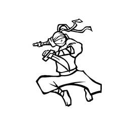 Dessin à colorier: Ninja (Personnages) #148145 - Coloriages à Imprimer Gratuits