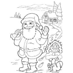 Dessin à colorier: Père Noël (Personnages) #104686 - Coloriages à Imprimer Gratuits