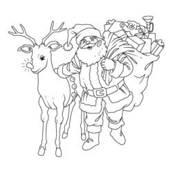 Dessin à colorier: Père Noël (Personnages) #104731 - Coloriages à Imprimer Gratuits