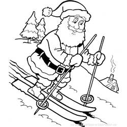 Dessin à colorier: Père Noël (Personnages) #104738 - Coloriages à Imprimer Gratuits