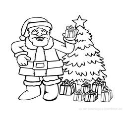 Dessin à colorier: Père Noël (Personnages) #104746 - Coloriages à Imprimer Gratuits
