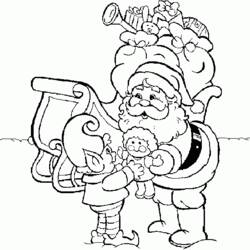 Dessin à colorier: Père Noël (Personnages) #104758 - Coloriages à Imprimer Gratuits