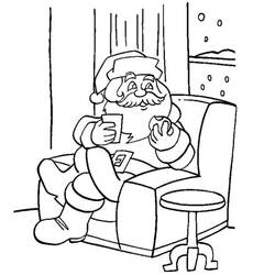 Dessin à colorier: Père Noël (Personnages) #104794 - Coloriages à Imprimer Gratuits