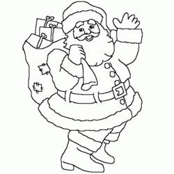 Dessin à colorier: Père Noël (Personnages) #104821 - Coloriages à Imprimer Gratuits