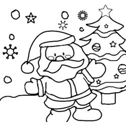 Dessin à colorier: Père Noël (Personnages) #104854 - Coloriages à Imprimer Gratuits