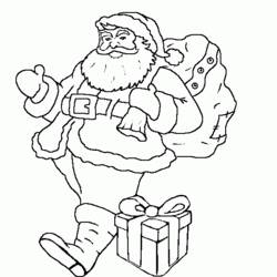 Dessin à colorier: Père Noël (Personnages) #104872 - Coloriages à Imprimer Gratuits