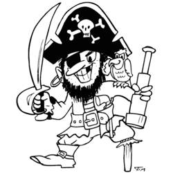 Dessin à colorier: Pirate (Personnages) #105073 - Coloriages à Imprimer Gratuits