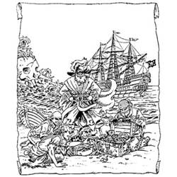 Dessin à colorier: Pirate (Personnages) #105115 - Coloriages à Imprimer Gratuits