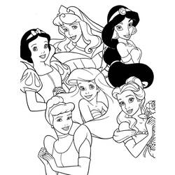 Dessin à colorier: Princesse (Personnages) #85172 - Coloriages à Imprimer Gratuits