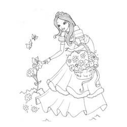 Dessin à colorier: Princesse (Personnages) #85179 - Coloriages à Imprimer Gratuits