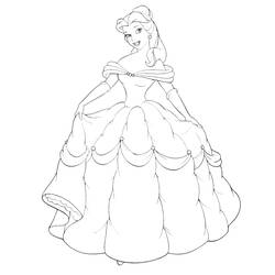 Dessin à colorier: Princesse (Personnages) #85206 - Coloriages à Imprimer Gratuits