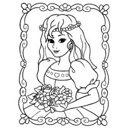 Dessin à colorier: Princesse (Personnages) #85215 - Coloriages à Imprimer Gratuits