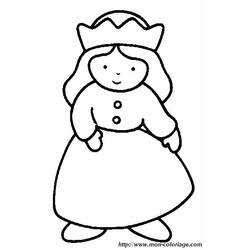 Dessin à colorier: Princesse (Personnages) #85448 - Coloriages à Imprimer Gratuits