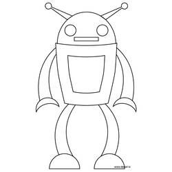 Dessin à colorier: Robot (Personnages) #106571 - Coloriages à Imprimer Gratuits