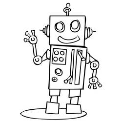 Dessin à colorier: Robot (Personnages) #106574 - Coloriages à Imprimer Gratuits