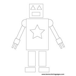 Dessin à colorier: Robot (Personnages) #106655 - Coloriages à Imprimer Gratuits