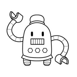 Dessin à colorier: Robot (Personnages) #106701 - Coloriages à Imprimer Gratuits