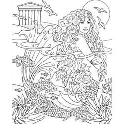 Dessin à colorier: Sirène (Personnages) #147233 - Coloriages à Imprimer Gratuits